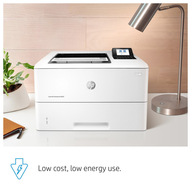 پرینتر اچ پی تک رنگ تک کاره با چاپ لیزری مدل LaserJet Enterprise M507dn، سایز چاپ A4، قابلیت چاپ دو رو، مجهز به پورتهای USB 2.0 و Ethernet